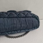Chanel Flap Bag Navy Blue Satin with Ruthenium Hardware #RCOK-1 - Image 10
