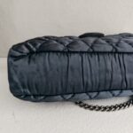 Chanel Flap Bag Navy Blue Satin with Ruthenium Hardware #RCOK-1 - Image 9