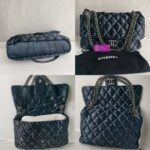 Chanel Flap Bag Navy Blue Satin with Ruthenium Hardware #RCOK-1 - Image 2