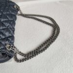 Chanel Flap Bag Navy Blue Satin with Ruthenium Hardware #RCOK-1 - Image 15