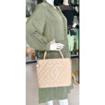 Chanel Medallion Bag Beige Grained Calfskin with Silver Hardware #RCYC-2 - Image 31