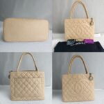 Chanel Medallion Bag Beige Grained Calfskin with Silver Hardware #RCYC-2 - Image 2