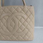 Chanel Medallion Bag Beige Grained Calfskin with Silver Hardware #RCYC-2 - Image 4