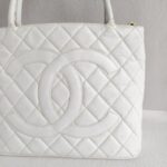 Chanel Medallion Bag White Grained Calfskin with Gold Hardware #RCCK-1 - Image 3