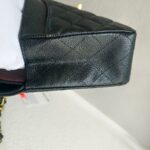 Chanel Medium Double Flap Black Grained Calfskin with Gold Hardware #RKEC-1 - Image 11
