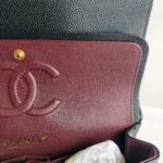 Chanel Medium Double Flap Black Grained Calfskin with Gold Hardware #RKEC-1 - Image 22