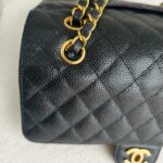 Chanel Medium Double Flap Black Grained Calfskin with Gold Hardware #RKEC-1 - Image 3