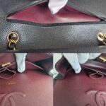Chanel Medium Double Flap Black Grained Calfskin with Gold Hardware #RKEC-1 - Image 27