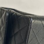 Chanel Medium Double Flap Black Grained Calfskin with Gold Hardware #RKEC-1 - Image 17