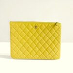 Chanel Clutch O'Case Yellow Grained Calf Leather and Gold Hardware #RCRR-4