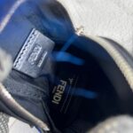 Fendi Karl Lagerfeld Mini Backpack charm Black Nylon with Fur and Silver Hardware #RLOR-4 - Image 16