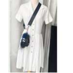 Fendi Karl Lagerfeld Mini Backpack charm Black Nylon with Fur and Silver Hardware #RLOR-4 - Image 19