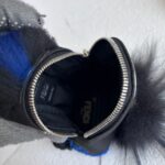 Fendi Karl Lagerfeld Mini Backpack charm Black Nylon with Fur and Silver Hardware #RLOR-4 - Image 17