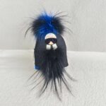 Fendi Karl Lagerfeld Mini Backpack charm Black Nylon with Fur and Silver Hardware #RLOR-4 - Image 2