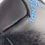 Fendi Karl Lagerfeld Mini Backpack charm Black Nylon with Fur and Silver Hardware #RLOR-4 - Image 10