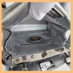 Fendi Mini Peekaboo Silver Selleria Calf Leather with Silver Hardware #RURT-6 - Image 21