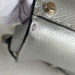 Fendi Mini Peekaboo Silver Selleria Calf Leather with Silver Hardware #RURT-6 - Image 7