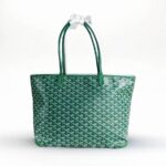 Goyard Artois MM Zipper Shopper Green Goyardine Canvas/Leather and Silver Hardware #RUST-2