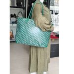 Goyard Artois MM Zipper Shopper Green Goyardine Canvas/Leather and Silver Hardware #RUST-2 - Image 34