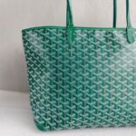 Goyard Artois MM Zipper Shopper Green Goyardine Canvas/Leather and Silver Hardware #RUST-2 - Image 3