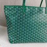 Goyard Artois MM Zipper Shopper Green Goyardine Canvas/Leather and Silver Hardware #RUST-2 - Image 5