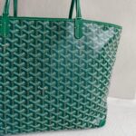 Goyard Artois MM Zipper Shopper Green Goyardine Canvas/Leather and Silver Hardware #RUST-2 - Image 6