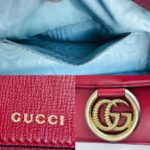 Gucci GG Ring 2way Bag Red Calf Leather with Gold Hardware #GULSR-1 - Image 22