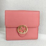 Gucci Wallet Pink Guccissima Leather with Gold Hardware #RCRR-1