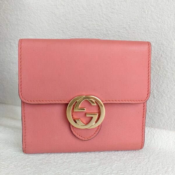 Gucci Wallet Pink Guccissima Leather with Gold Hardware #RCRR-1