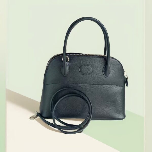 Hermes Bolide 27 Black Epsom Leather with Palladium Plated Hardware Bag #RKEC-2