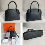 Hermes Bolide 27 Black Epsom Leather with Palladium Plated Hardware Bag #RKEC-2 - Image 2