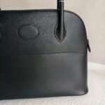 Hermes Bolide 27 Black Epsom Leather with Palladium Plated Hardware Bag #RKEC-2 - Image 4