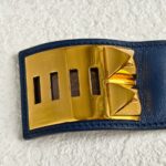 Hermes CDC Bracelet Size S Blue Swift Leather With Gold Plated Hardware #GULTS-5 - Image 5