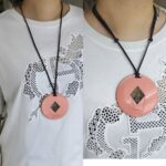 Hermes Kuartz Horn N Lacquer Necklace #RCRK-4 - Image 4