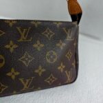 LV Pochette Accessories Brown Monogram Coated Canvas with Leather and Gold Hardware #RCRL-1 - Image 5