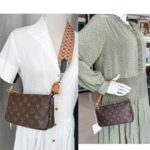 LV Pochette Accessories Brown Monogram Coated Canvas with Leather and Gold Hardware #RCRL-1 - Image 21