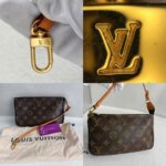 LV Pochette Accessories Brown Monogram Coated Canvas with Leather and Gold Hardware #RCRL-1 - Image 6