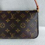 LV Pochette Accessories Brown Monogram Coated Canvas with Leather and Gold Hardware #RCRL-1 - Image 3