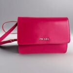 Prada BT1031 Crossbody Bag Pink Smooth Leather with Silver Hardware #RCRR-2