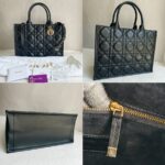 C.Dior Book Tote Medium Black Calfskin with Gold Hardware #RKUK-1 - Image 2