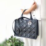 C.Dior Book Tote Medium Black Calfskin with Gold Hardware #RKUK-1 - Image 34