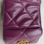 Chanel 19 3-Folds Wallet Purple Lambskin with Gold Hardware #RKYU-2 - Image 4