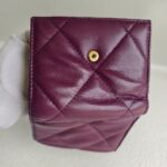 Chanel 19 3-Folds Wallet Purple Lambskin with Gold Hardware #RKYU-2 - Image 5