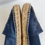 Chanel Espadrilles Size 38 Navy Blue/Black Lambskin #RKCT-3 - Image 15