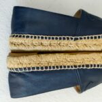 Chanel Espadrilles Size 38 Navy Blue/Black Lambskin #RKCT-3 - Image 14