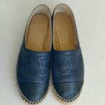 Chanel Espadrilles Size 38 Navy Blue/Black Lambskin #RKCT-3 - Image 2