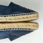 Chanel Espadrilles Size 38 Navy Blue/Black Lambskin #RKCT-3 - Image 6