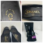 Chanel Peeptoe Size 36C Black Patent Leather Shoes #RKKR-11 - Image 9
