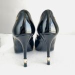 Chanel Peeptoe Size 36C Black Patent Leather Shoes #RKKR-11 - Image 8