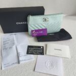 Chanel Pouch AP1186 Light Blue Grained Calfskin with Silver Hardware #RKYY-2 - Image 2